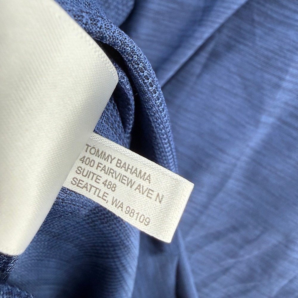Tommy Bahama Polo Mens XXXL Blue IslandZone Space Dye Performance Shirt - Picture 16 of 16